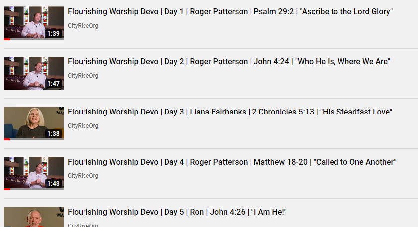 Flourishing Worship Devos Playlist Screenshot 01